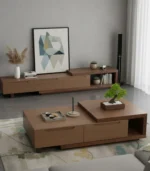 Modern TV Unit & Coffee Table Set – MDF with HPL Finish - الصورة 3