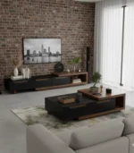 Modern TV Unit & Coffee Table Set – MDF with HPL Finish