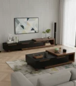 Modern TV Unit & Coffee Table Set – MDF with HPL Finish - الصورة 5