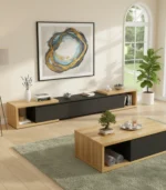 Fusion Living Room Set – 3-Door TV Unit & Drawer Coffee Table - Image 5