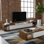 Fusion Living Room Set – 3-Door TV Unit & Drawer Coffee Table