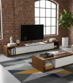 Fusion Living Room Set – 3-Door TV Unit & Drawer Coffee Table