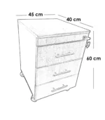 Office Desk with Drawer Unit – Metal & MDF Wood - Image 4