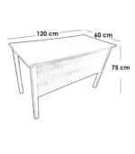 Office Desk with Drawer Unit – Metal & MDF Wood - Image 3