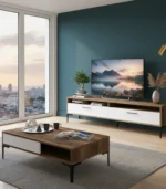 Linea Duo Living Room Set – TV Unit & Coffee Table, MDF with HPL Finish - Image 11