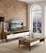 Linea Duo Living Room Set – TV Unit & Coffee Table, MDF with HPL Finish - Image 7