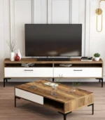 Linea Duo Living Room Set – TV Unit & Coffee Table, MDF with HPL Finish - Image 3