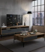 Linea Duo Living Room Set – TV Unit & Coffee Table, MDF with HPL Finish - Image 10