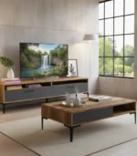 Linea Duo Living Room Set – TV Unit & Coffee Table, MDF with HPL Finish - Image 6