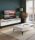 Linea Duo Living Room Set – TV Unit & Coffee Table, MDF with HPL Finish - Image 9