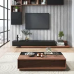 Modern TV Unit & Coffee Table Set – MDF with HPL Finish, 240 cm