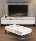 Linea Duo Living Room Set – TV Unit & Coffee Table, MDF with HPL Finish - Image 2