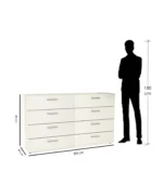 Minimalist White Drawer Unit – Modern MDF Storage - Image 4