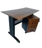 Office Desk with Drawer Unit – Metal & MDF Wood - Image 2