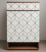 ⁦Modern Geometric Shoe Cabinet⁩ - الصورة ⁦2⁩