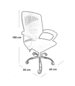 Plastic and Metal Office Chair – Black Mesh with Foam Handles - Image 3