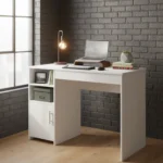 WorkEase MDF Office Desk – 2 Shelves & Storage Unit, 120 cm