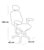 Leather and Metal Office Chair – Black Classic Comfort - Image 3