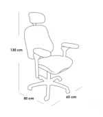 Plastic and Metal Office Chair – Black Mesh with Silver Legs - Image 3