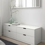 Modern White 4-Drawer Unit – MDF & Melamine