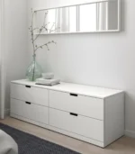 Modern White 4-Drawer Unit – MDF & Melamine