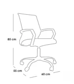 Plastic & Metal Mesh Office Chair – Red Comfort - Image 3