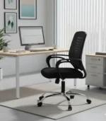 Modern Black Mesh Office Chair – With Chinese Mechanism - Image 2