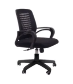 Ergonomic Black Mesh Office Chair – Adjustable Height, Metal Frame - Image 3