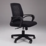 Ergonomic Black Mesh Office Chair – Adjustable Height, Metal Frame