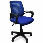 Plastic & Metal Mesh Office Chair – Blue Flex