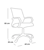 ⁦كرسي مكتبي شبكي مريح - لون أخضر⁩ - الصورة ⁦3⁩