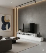 Modern 5-Door Flip TV Unit – MDF Wood with HPL Finish - Image 2