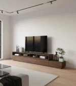 Modern 5-Door Flip TV Unit – MDF Wood with HPL Finish