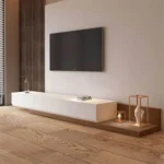 ⁦Modern 3-Door TV Unit 240 × 40 × 40 cm – MDF & Melamine⁩ - الصورة ⁦4⁩