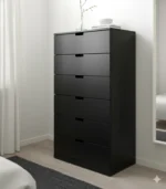 Modern Tall White 6-Drawer Unit – MDF Wood - Image 5