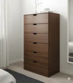 Modern Tall White 6-Drawer Unit – MDF Wood - Image 7