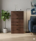 Modern Tall White 6-Drawer Unit – MDF Wood - Image 2