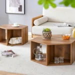 Wood Hexagon Coffee Table