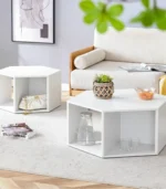 Wood Hexagon Coffee Table - Image 2